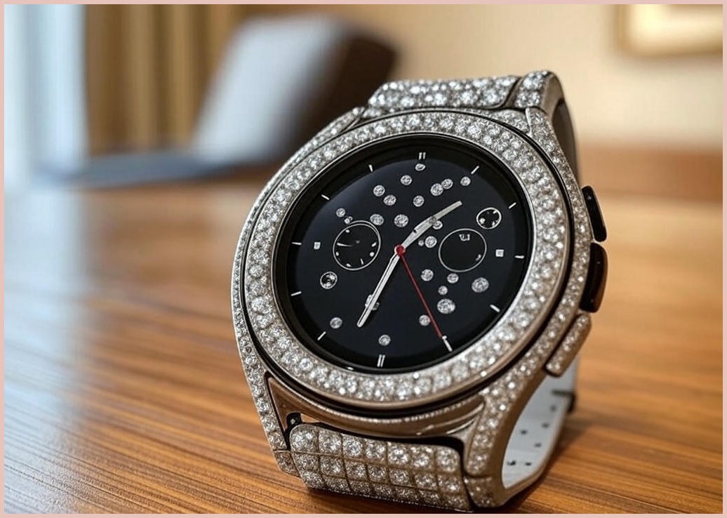스마트 워치 시계 액세서리 삼성 호환 갤럭시 5/5 프로용 다이아몬드 케이스 40mm 44mm PC 커버 만능 범퍼 프로텍터 4 클래식 42mm 46mm - 이미지 1