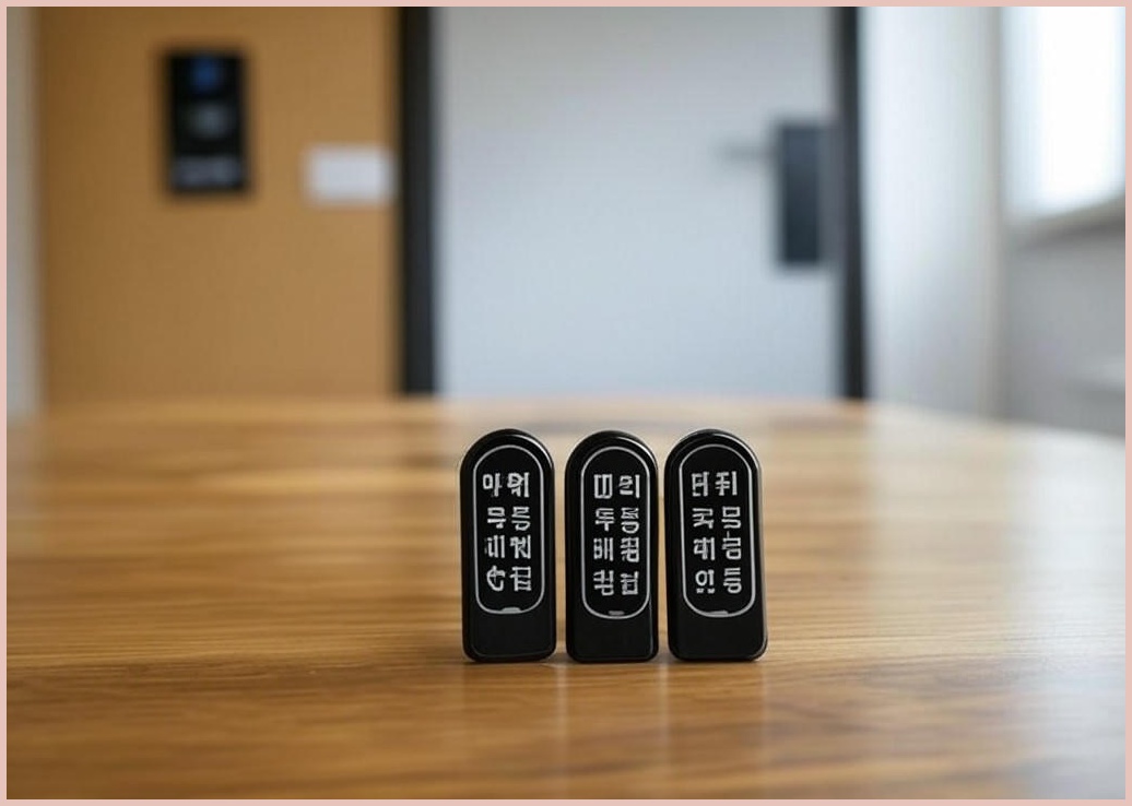 마이키키 터치키 휴대폰 스티커키 아파트 공동현관 디지털도어락 키, 세트4개입(블랙), 1세트