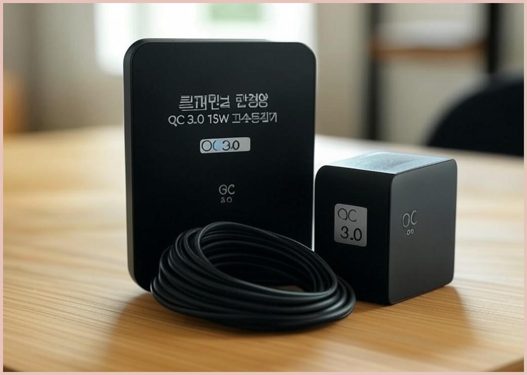 홈플래닛 퀄컴 공식인증 QC 3.0 18W 고속충전기 + C타입 케이블 1.2m 세트